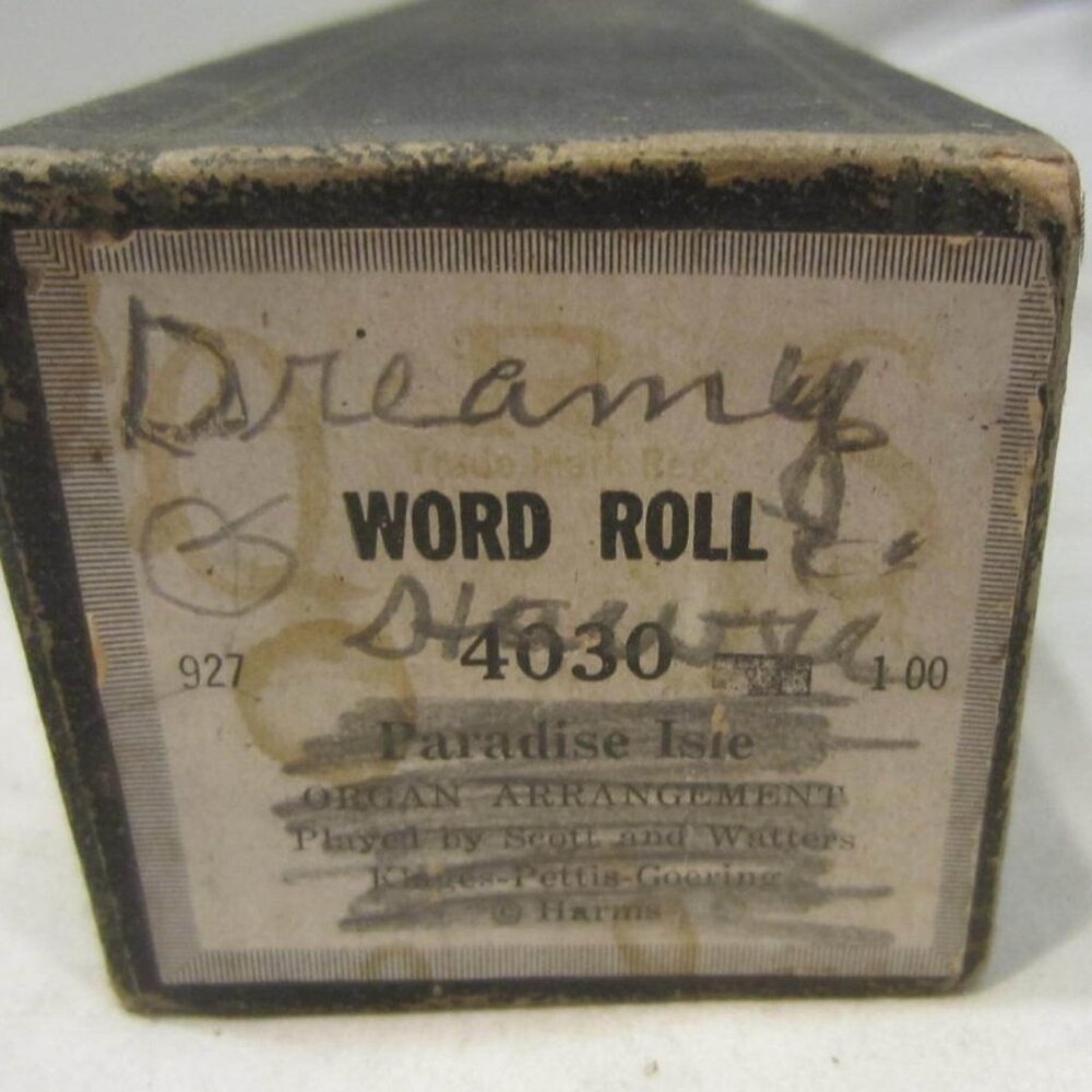 PLAYER PIANO music scroll QRS Word Roll 1417 Dreamy Hawaii Waltz Vintage